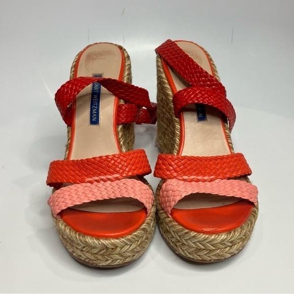 Stuart Weitzman Elsie espadrille wedge Sandals size 7.5 - Picture 3 of 9